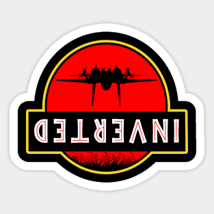 Top Gun Jurassic Park Inverted Sticker